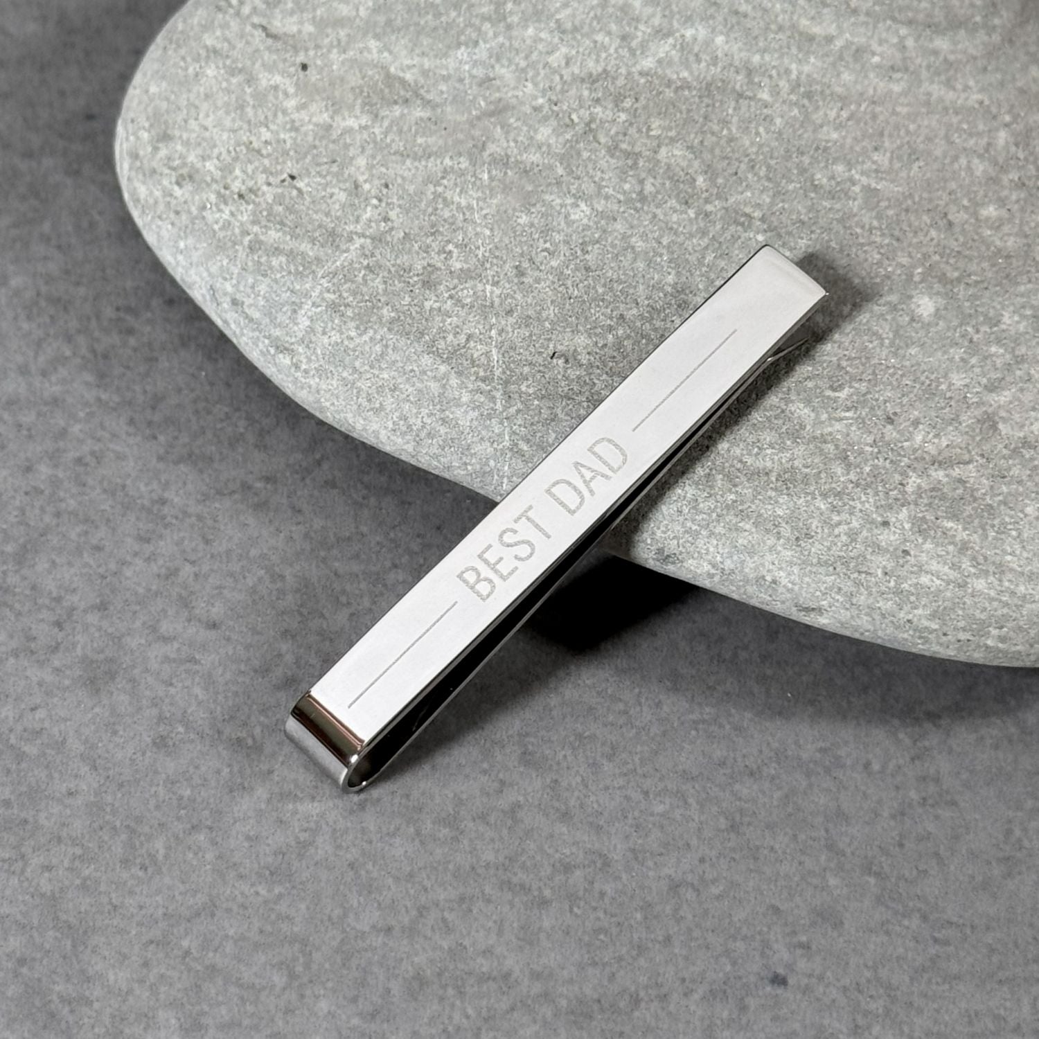 Personalised Tie Clip in stainless steel