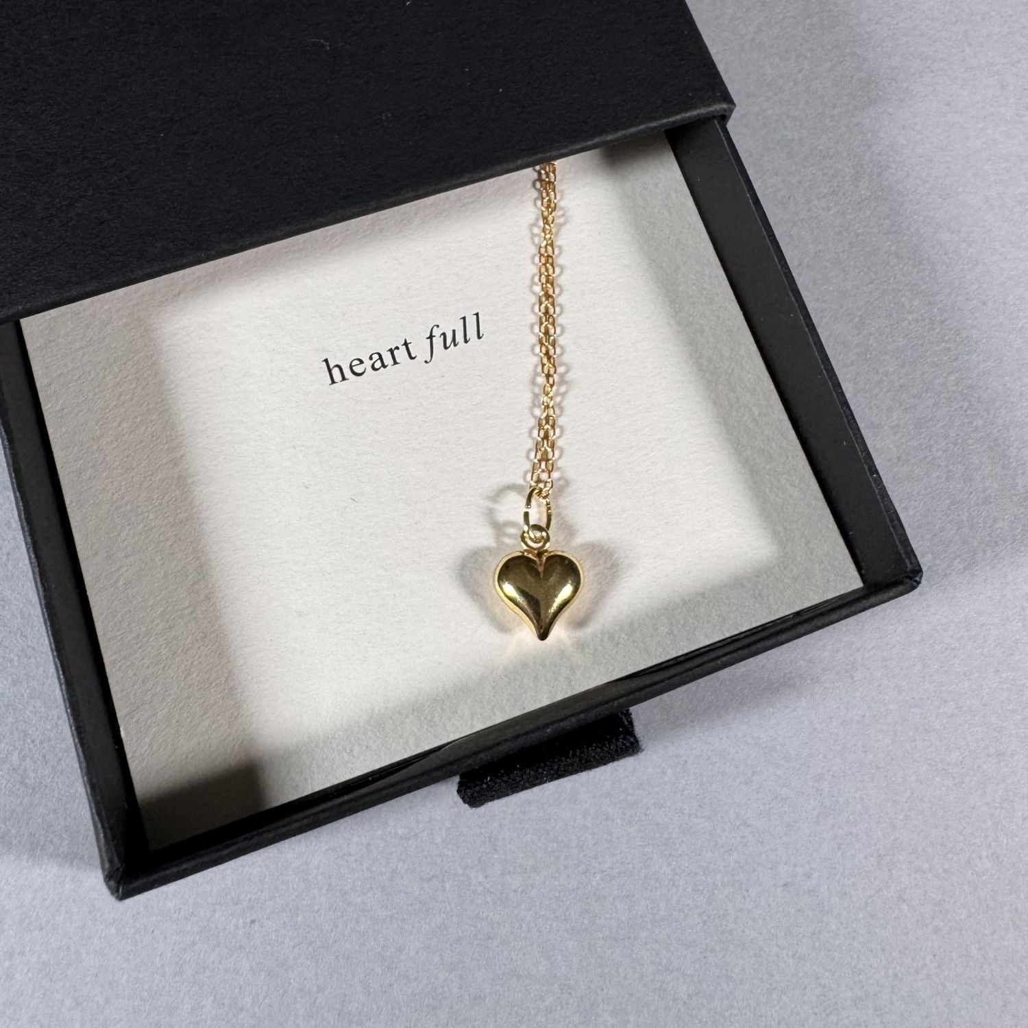 Puff Heart Necklace in a By Wue gift box