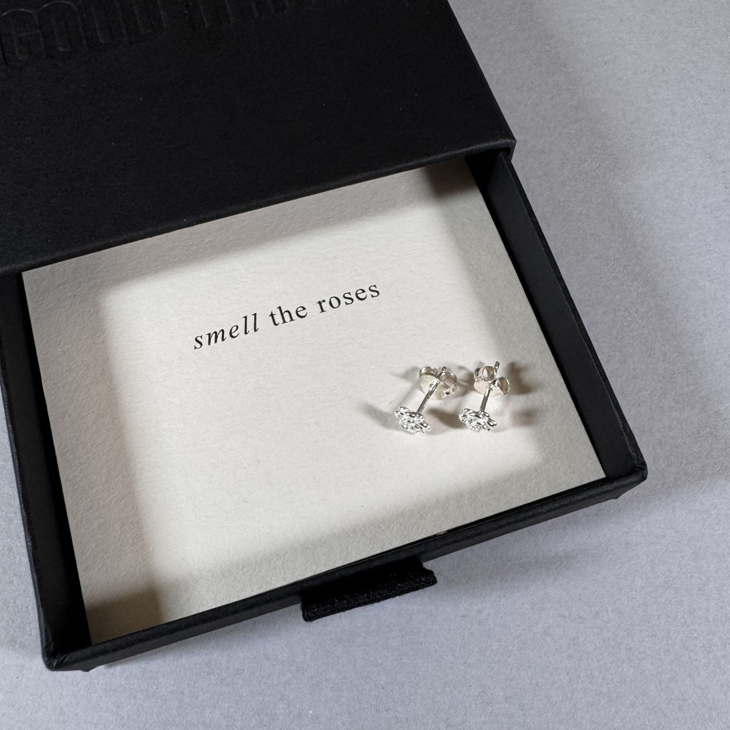 Rose Earrings in a By Wue gift box