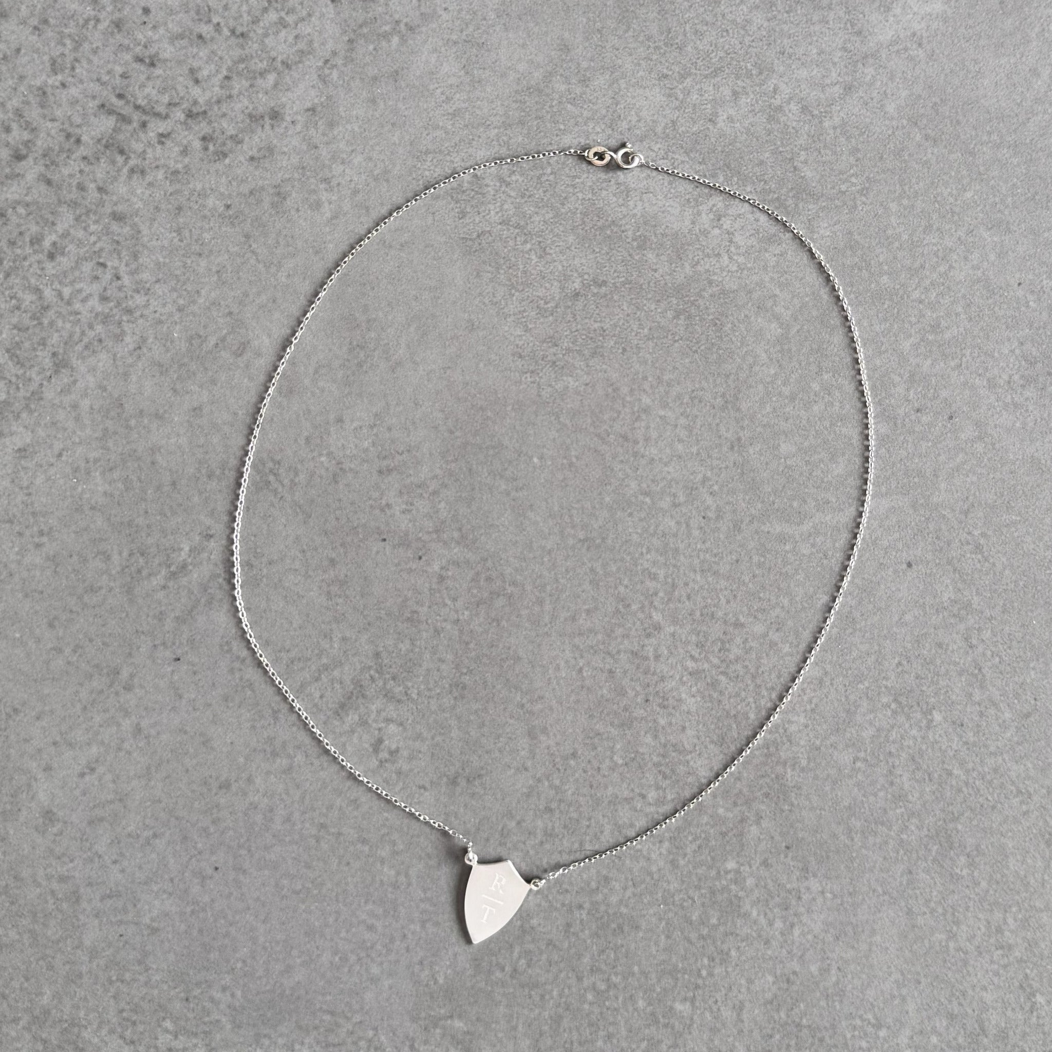 Couple Shield Necklace | Sterling Silver | By Wue