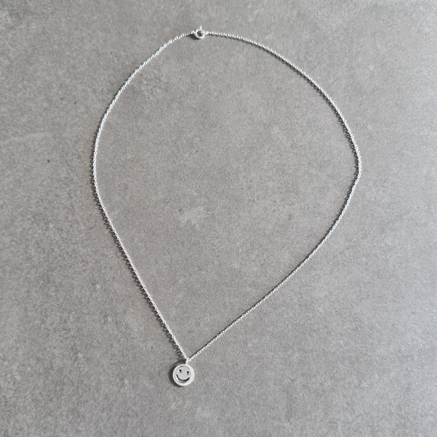 Smiley Necklace in sterling silver
