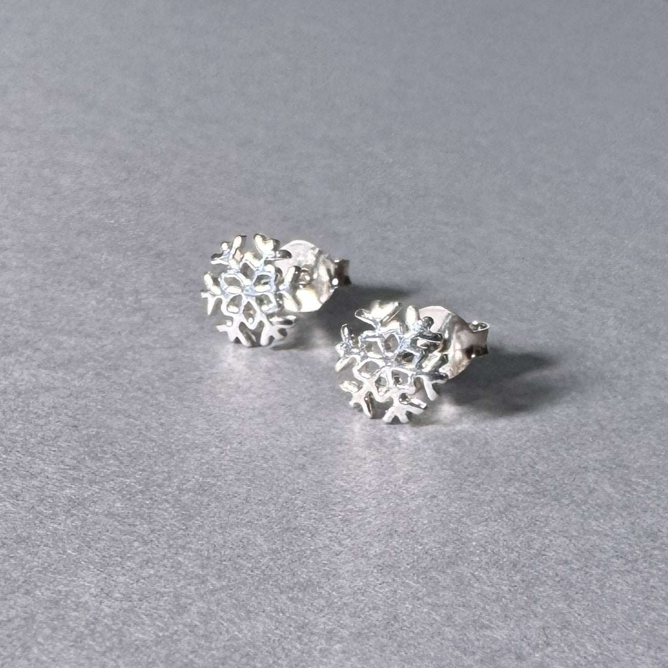 Snowflake Earrings in sterling silver