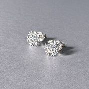 Snowflake Earrings in sterling silver