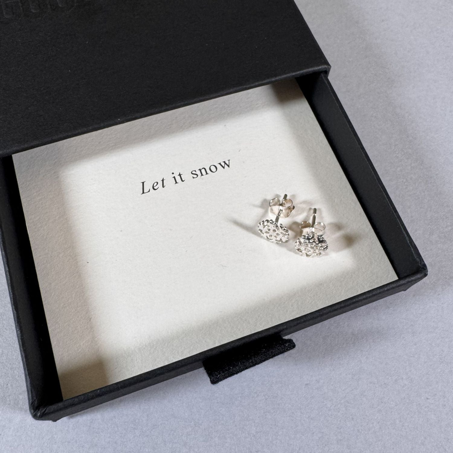 Snowflake Earrings in a By Wue gift box