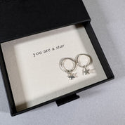Star Hoop Earrings in a By Wue gift box