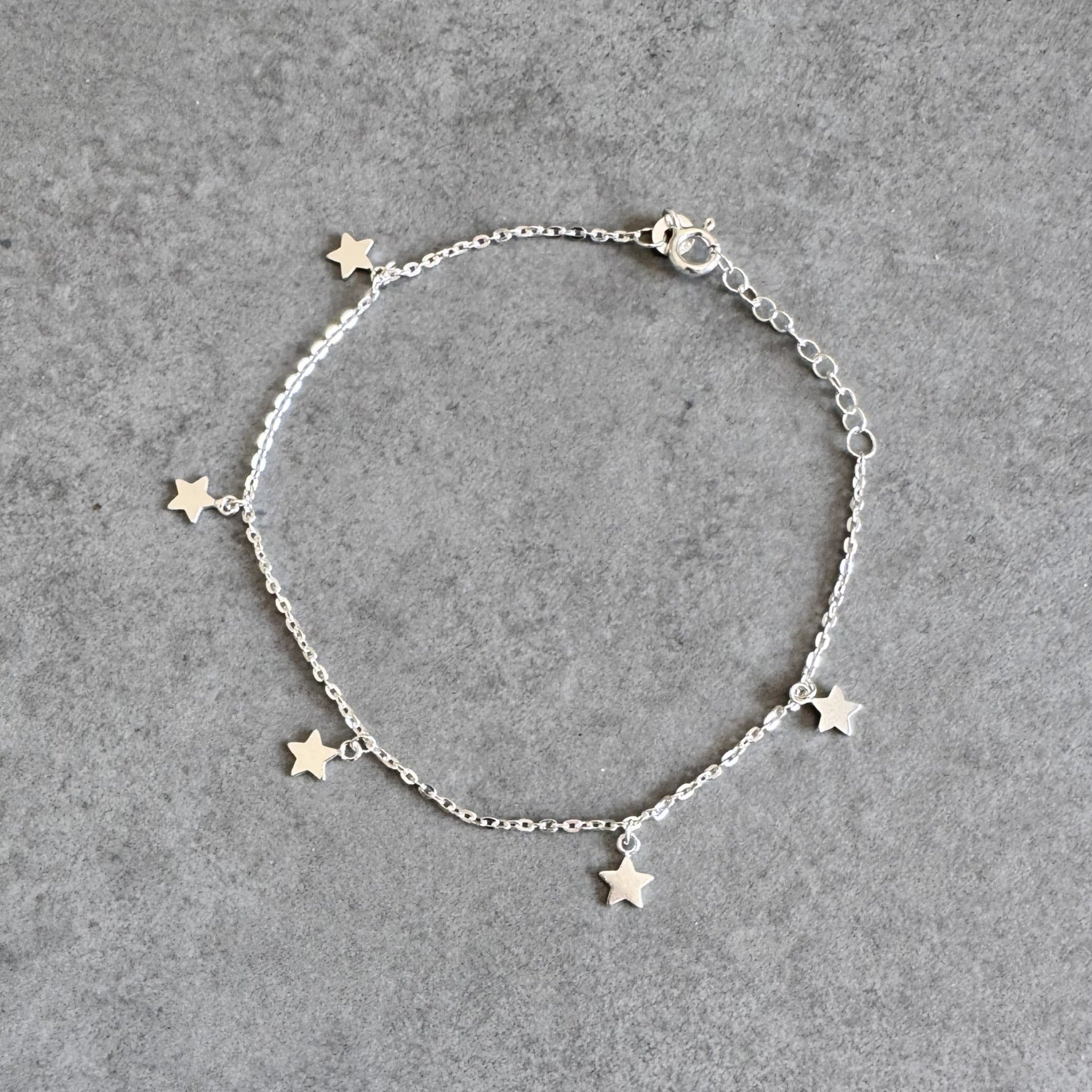 Multi Star Bracelet in sterling silver