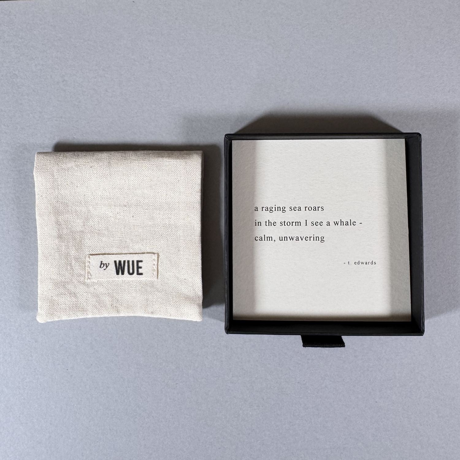 Whale haiku poem card by By Wue