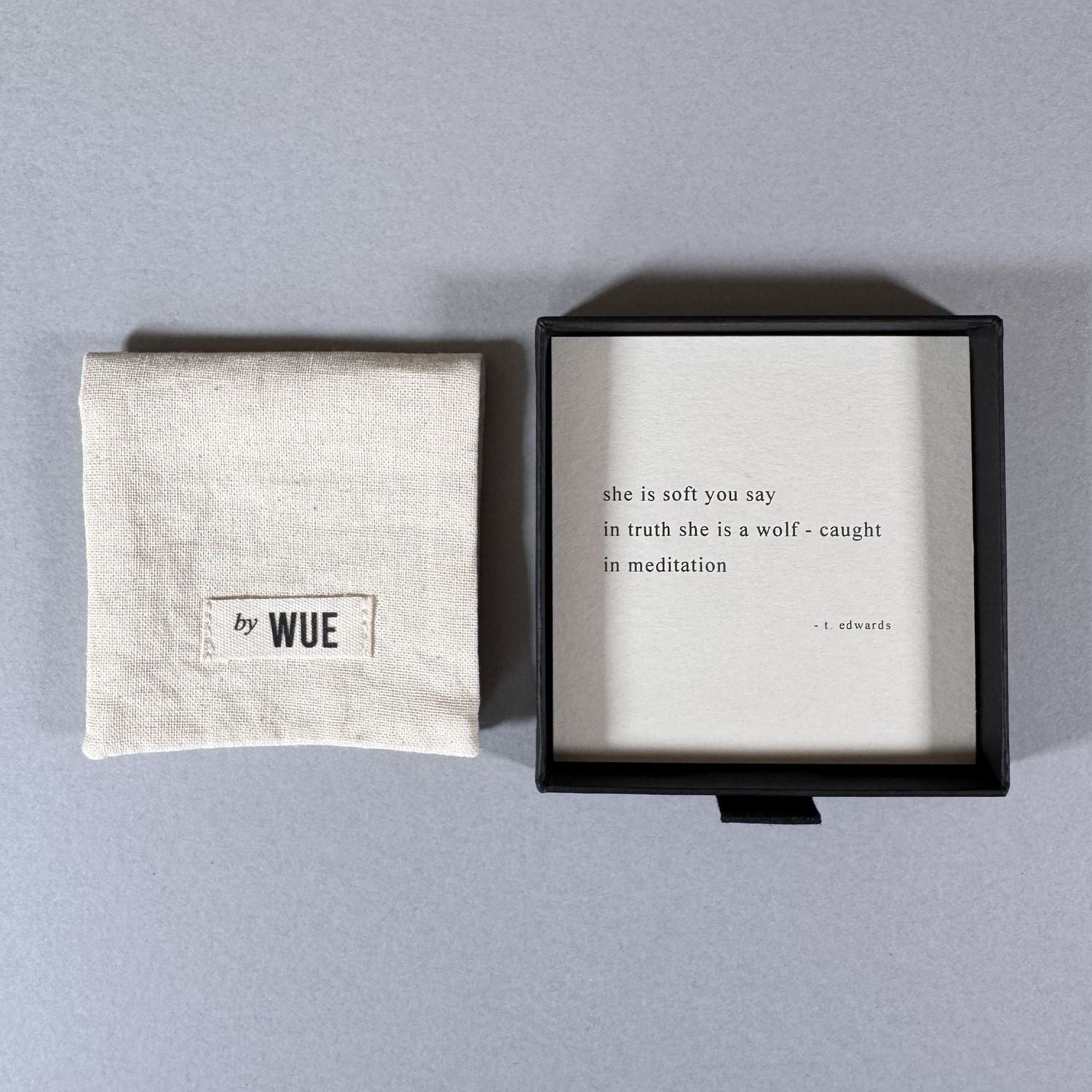 Wolf haiku poem card by By Wue