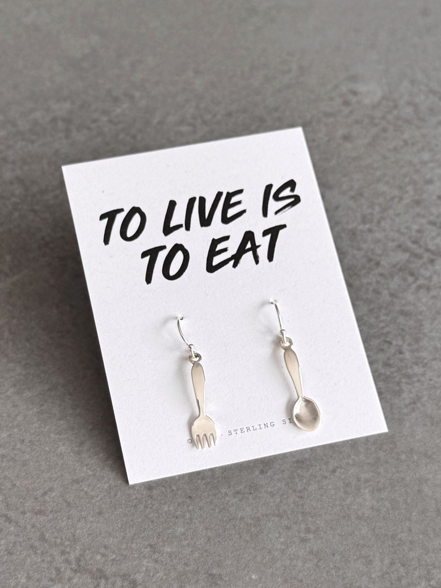 Live To Eat Earrings