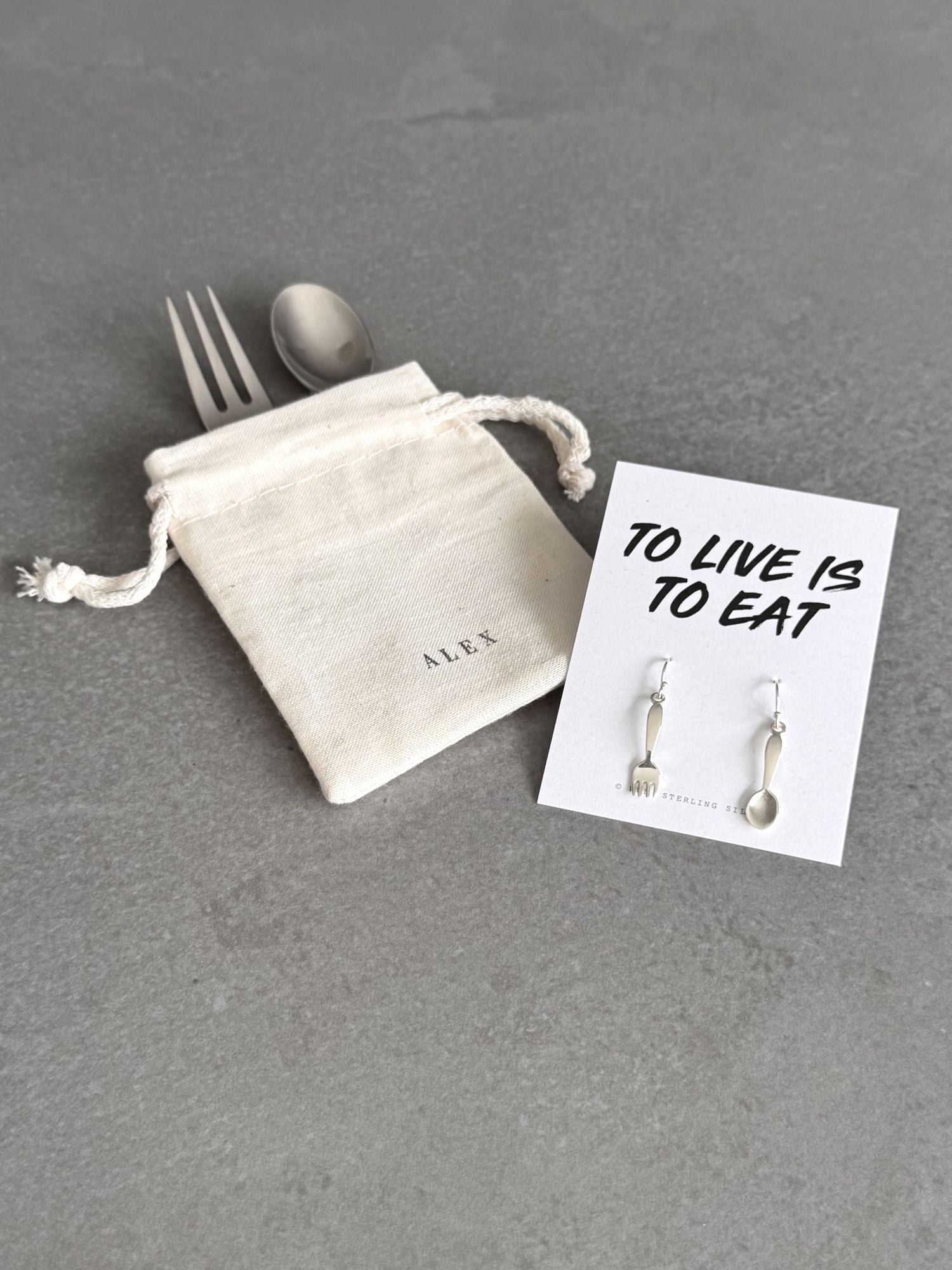Live To Eat Earrings