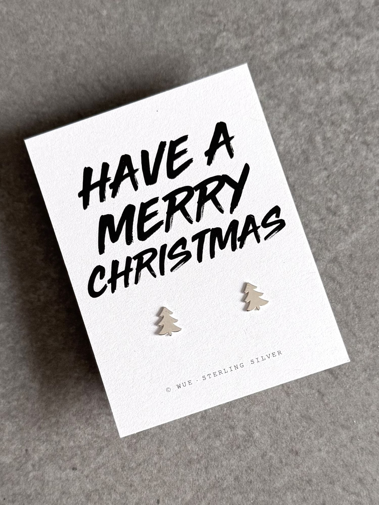 Merry Christmas Tree Earrings