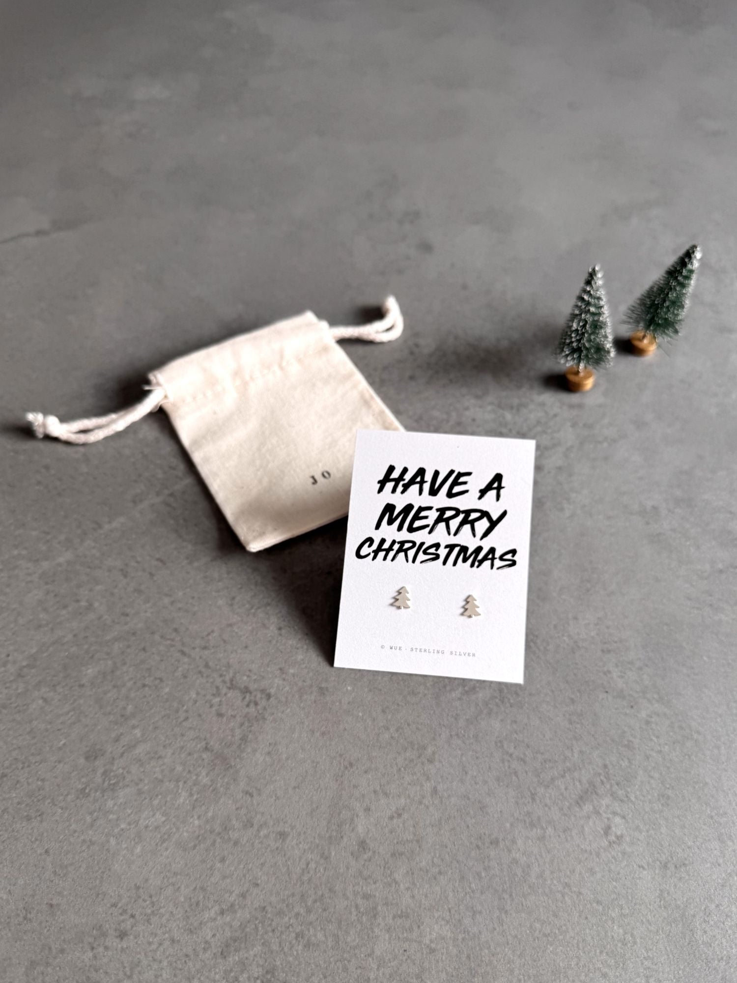 Merry Christmas Tree Earrings