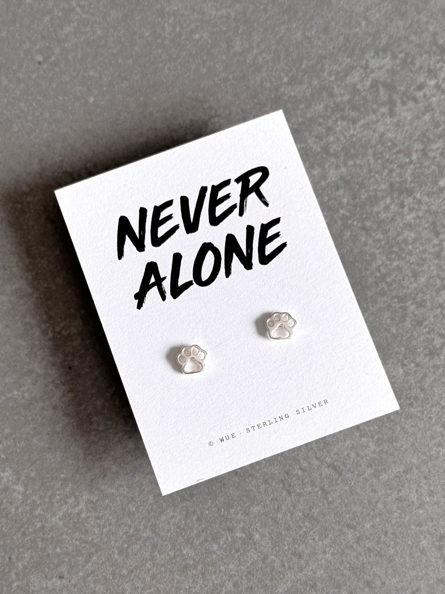 Never Alone - Paw Earrings