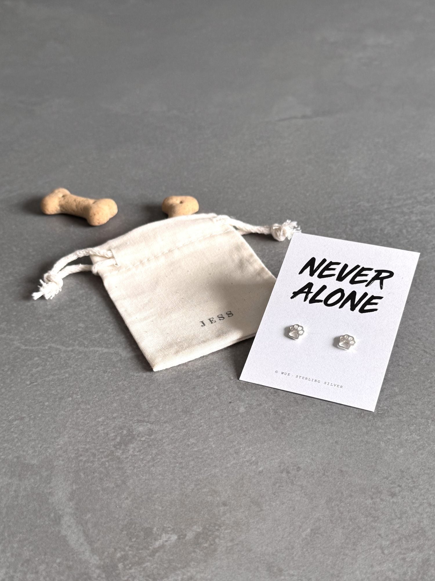 Never Alone - Paw Earrings