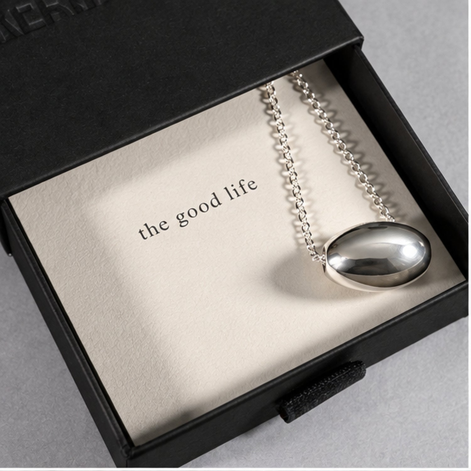 Olive Necklace with the good life card